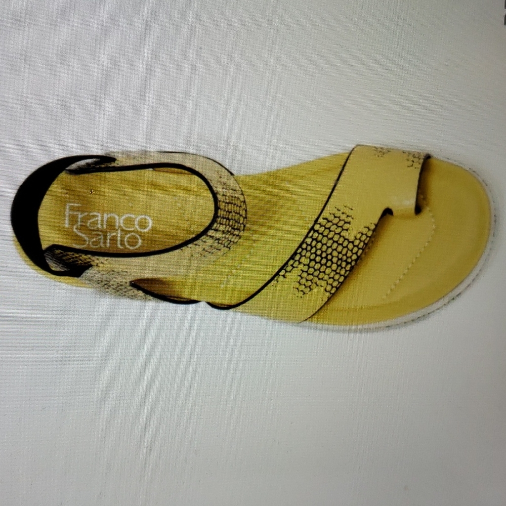 NEW Franco Sarto Elliot Snake Embossed Platform Wedge Sandal - Picture 10 of 11